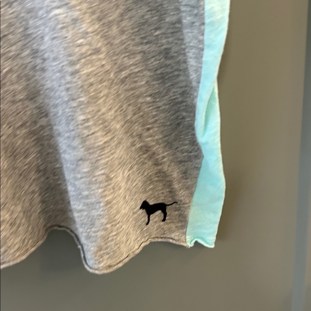 PINK Victoria's Secret Gray and Light Blue Tank size medium - Picture 7 of 8